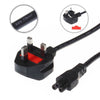 C5 Cloverleaf 3-Pin Power Cord / UK Type Plug for Laptop Adapter Acer Dell HP Compaq Sony Toshiba BLACK - eBuyKenya