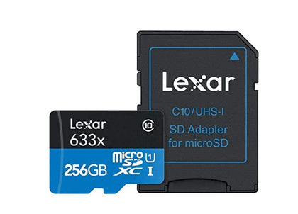 Lexar 256GB High-Performance 633x UHS-I microSDXC Memory Card with SD Adapter - eBuyKenya