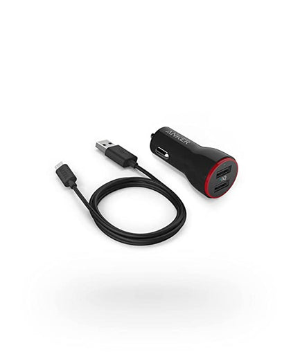 Anker PowerDrive 2 24W 2-Port Car Charger - Black - eBuyKenya