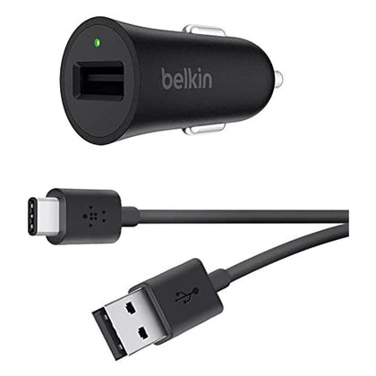 Belkin Boostup Quick Charger 3.0 Car Charger with USB-A TO USB-C Cable - eBuyKenya