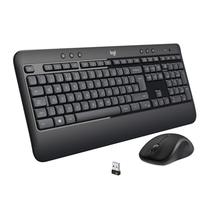 Logitech MK540 Wireless Keyboard and Mouse Combo for Windows, 2.4 GHz Wireless with Unifying USB-Receiver, Wireless Mouse, Multimedia Hot Keys