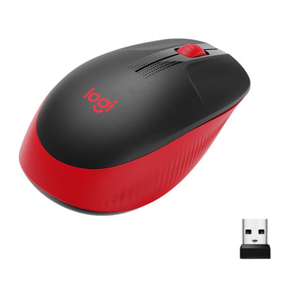 Logitech Wireless Mouse Full Size M190 - Red