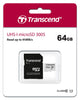Transcend 64GB MicroSDXC UHS-I Class 10 U1 Memory Card with Adapter