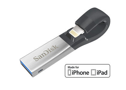 128GB SanDisk iXpand Flash Drive for iPhone and iPad (Black and Silver) - eBuyKenya