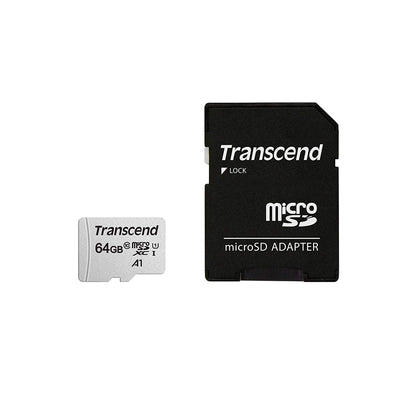 Transcend 64GB MicroSDXC UHS-I Class 10 U1 Memory Card with Adapter