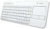 Logitech Wireless Keyboard with TouchPad K400 Plus - White