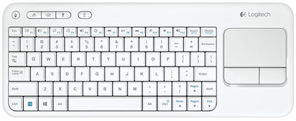 Logitech Wireless Keyboard with TouchPad K400 Plus - White