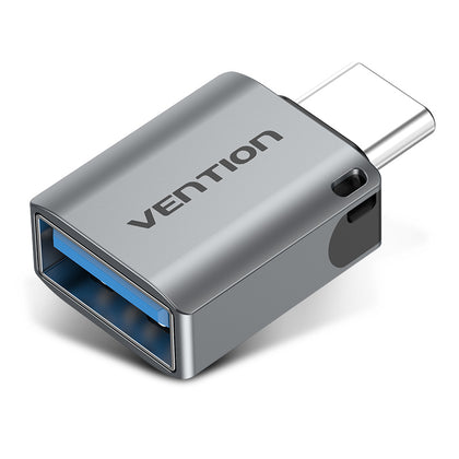Vention Type-C Male to USB 3.0 Female OTG Adapter Gray Aluminum Alloy Type