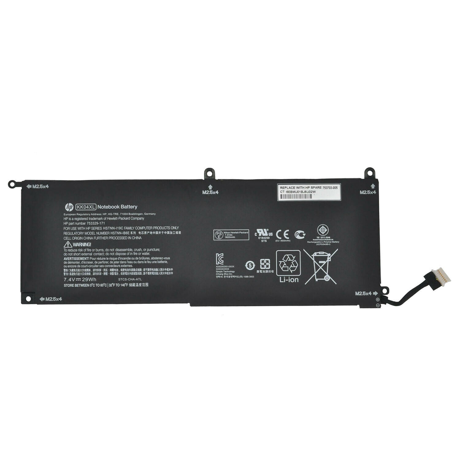 Original HP Pro X2 612 G1 Battery-KK04XL