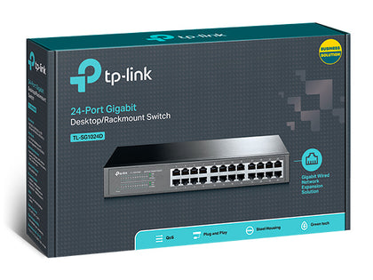 TP-Link 24-Port 10/100/1000Mbps Gigabit Desktop Rackmount Switch  TL-SG1024D