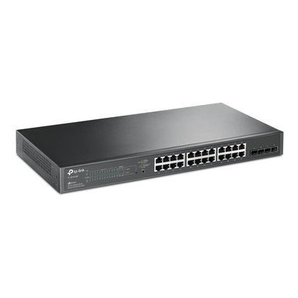 TP-Link 28-Port 10/100/1000Mbps JetStream Gigabit Smart Switch with 24-Port PoE+